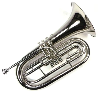 Advanced Monel Pistons Marching Baritone Key of Bb w/ Case Nickel Finish - Image 1 of 4
