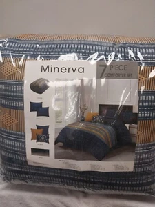 Nanshing Minerva Geometric 7 Pcs Comforter Set Queen Size - Picture 1 of 7