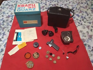 Soviet vintage ussr movie cameras Quarz 2M + case + box - Picture 1 of 14