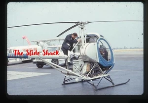 Hughes 269C Police Helicopter at air show aviation aircraft orig 1972 35mm slide - Picture 1 of 1