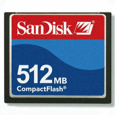 SanDisk 512MB CompactFlash Memory Card 512M CF card SDCFB-512 Genuine - Image 1 of 4
