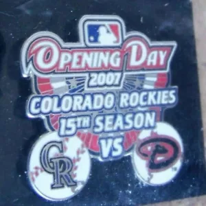 2007 Colorado Rockies Opening Day vs Arizona Diamondbacks 15th Season pin MLB - Picture 1 of 5