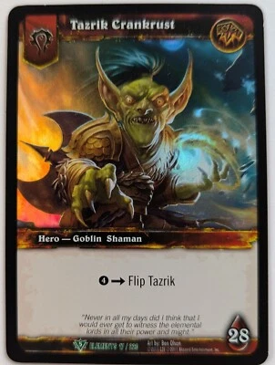 World of Warcraft War of the Elements TAZEIK CRANKRUST Foil Flip Card #17/220 NM - Image 1 of 2