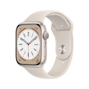 APPLE Watch Series 9 - 45 mm Starlight Aluminium Case with Starlight Sport Ba... - Zdjęcie 1 z 1