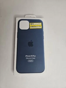 Apple iPhone 15 Plus Silicone Case with MagSafe - Storm Blue - Picture 1 of 4