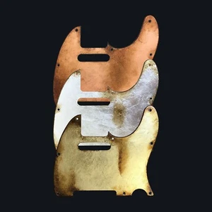 FRANCHIN Mars pickguard Relic Aged METALLIC LEAF T-type guitar *MADE TO ORDER - Picture 1 of 16