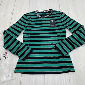 GUESS Girls Green And Black Crew Neck Pullover sweater size 12