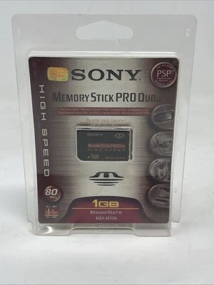New Sony MSX-M1GN Memory Stick Pro Duo 1GB Magicgate For PSP or Camera - Image 1 of 3
