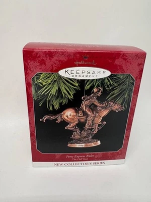 Pony Express Rider Ornament Figurine The Old West Series Hallmark Keepsake 1998 - Image 1 of 4