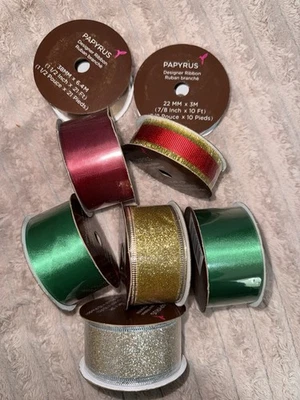 8 рулонов папирус дизайнерская лента - красный зеленый золото серебро коллекции совершенно новый - Изображение 1 из 3