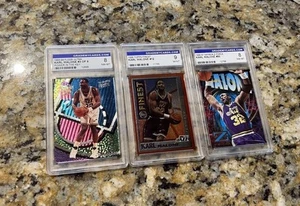Karl Malone Graded Lot 3 Topps Finest M12 1995 -96 Refractor Power In The Key Z - Bild 1 von 16