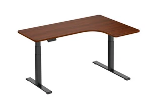 Elektrisch verstellbarer Eckschreibtisch braun deskTOP-23 - Bild 1 von 7