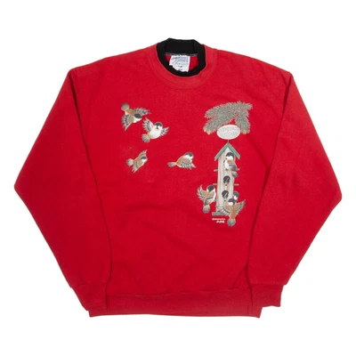 Moletom masculino JERZEES Birds vermelho M - Imagem 1 de 4