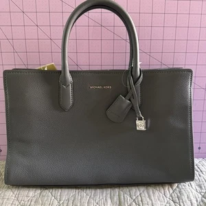 NWT Michael Kors Scarlett Medium East/West Satchel Slate Crossbody/double handle - Picture 1 of 15