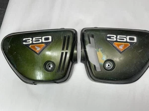 ✅ Honda CB350 Side Covers Oilve Green Right Left OEM K3 K4 - Picture 1 of 19