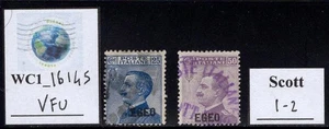 WC1_16145. ITALY AEGEAN COL. 1912 commemorative set. Sc. 1-2. Used - Picture 1 of 1
