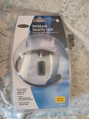 Belkin F8E550 Notebook computer Security Lock W/ Key case New Free Shipping - Image 1 of 3