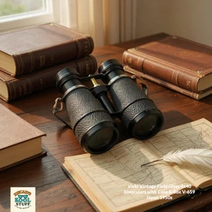 Binoculares Vicki Vintage Field Glass 4x40 con estuche y caja V-659 Japón años 50 - Imagen 1 de 12