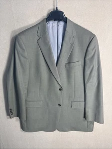 Hart Schaffner Marx 46R Brown Taupe Tic Check Wool Sport Coat 2 Button Blazer - Picture 1 of 14