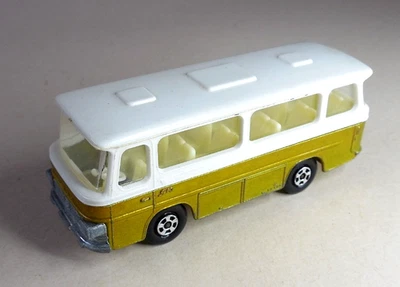 Matchbox Lesney SF 12B-Setra Coach, gold/ weiss, hohle 5 Spokes, unbespielt, top - Bild 1 von 4