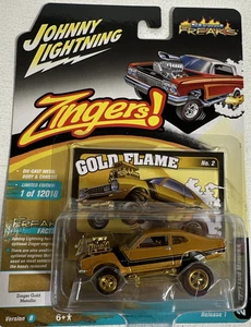 Johnny Lightning 1972 Ford Maverick Gold Flame Release 1 Street Freaks Zingers - Picture 1 of 16