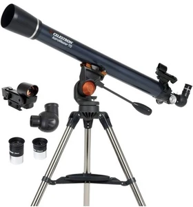 Celestron AstroMaster LT 70AZ Telescope Kit w/ Phone Adapter & BT Remote (22109) - Picture 1 of 4
