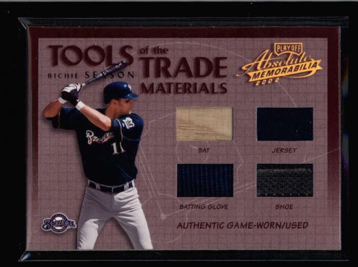RICHIE SEXSON 2002 PLAYOFF ABSOLUTE TOOLS OF THE TRADE QUAD RELIC #14/50 AX9970 - Image 1 of 1