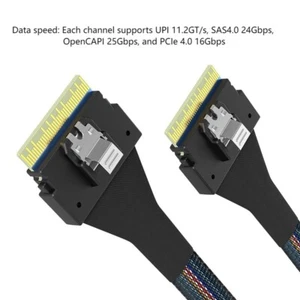 Slim SAS SFF-8654 8i to SFF-8654 74P SAS4.0 server disk array data cable - Picture 1 of 6