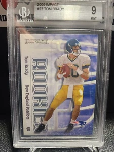 2000 Impact TOM BRADY Rookie #27 BGS 9 Mint - Bild 1 von 2