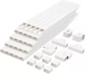Wire Covers for Cords Kit-392.5In Wire Hiders for TV on Wall, White Cord Cover W - Picture 1 of 12