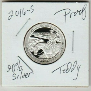 2016 S Theodore TEDDY Horse Roosevelt ATB Quarter SILVER Proof National Forest S - Picture 1 of 3