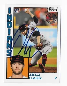 2019 TOPPS ROOKIES ADAM CIMBER INDIANS JAYS AUTOGRAPHED SIGNED BASEBALL CARD RC - Picture 1 of 1