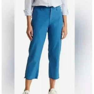 Pantalón Frank & Eileen Mujer Kinsale Performance Azul Real NUEVO Algodón Lino Talla 0 - Imagen 1 de 9