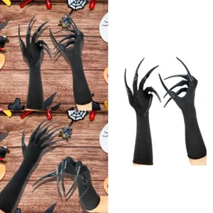 Scary Long Nails Gloves Cosplay Party Costume Accessories Halloween Supply - Picture 1 of 9