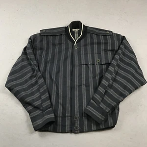 Chaqueta De Colección Gianni Versace Para Hombre XS Negra Rayas Bombardero Hecha en Italia Años 70 80 - Imagen 1 de 11