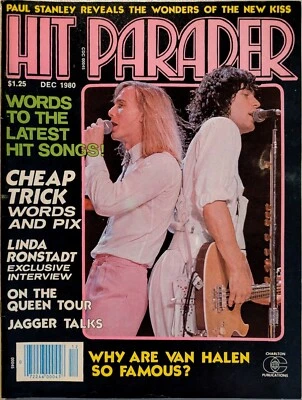 HIT PARADER Magazine December 1980 Cheap Trick, Queen, KISS, Van Halen, Stones  - Image 1 of 4