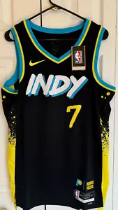 Nike City Edition NBA Swingman Indiana Pacers Jersey Hield 7 Men's Medium 44 NEW - Picture 1 of 8