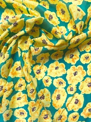 100 % Seide 12 mommé Pop-Art Blumen - Meterware - Bild 1 von 4