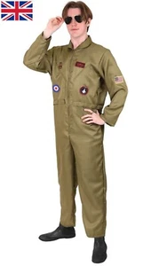 COSTUME PILOTA AVIATORE TUTA PILOTA AEREO UOMO PILOTA COSTUME AVIATORE SALTO (ADULTI) - Foto 1 di 2