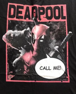 Marvel Comics DEADPOOL "call me" graphic t-shirt size 4XL EUC - Picture 1 of 5