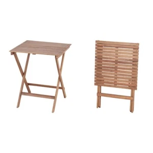 Wood Folding Table Portable Outdoor Patio Garden Brown Acacia NX-902 Azumaya NEW - Picture 1 of 14