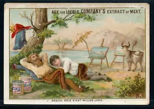 LIEBIG 1888 BRITISH TRADE CARD, UNIFICATO #153, PAINTERS 5 ! JJ84 - Picture 1 of 2