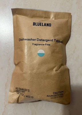 Blueland Dishwaher Detergent Refills 60 Tablets Bag Fragrance Free NEW FREE SHIP
