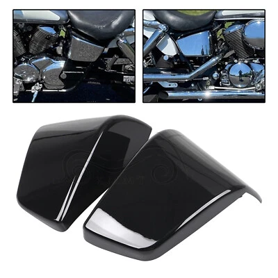 Gloss Black Battery Side Fairing Covers For Honda Shadow ACE 750 VT750C 1997-03 Foto 1 de 4