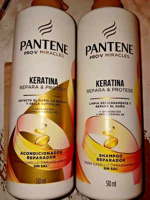 JUEGO CHAMPÚ Y ACONDICIONADOR PANTENE KERATINA Foto 1 de 3