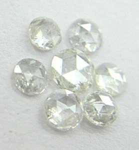 Lotto tondo 7 pezzi/0,29 ct diamante taglio rosa colore naturale G-H SI bianc... - Picture 1 of 5