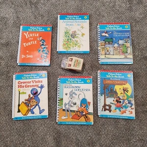 Vintage Fisher-Price Talk To Me Books - Lot of 6 And Player For Parts - Picture 1 of 12