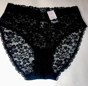 2  PACK: Auden Women's All over Black Lace Brief  Size L (12-14) NWT - Picture 1 of 8