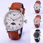 43mm Parnis Hand Winding Men Boys Casual Watch Small Second Stainless Steel Case