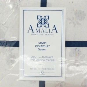 AMALIA HOME COLLECTION LILI BLUMEN SEIDENMISCHUNG JACQUARD SCHEIN QUEEN SIZE $ 220 - Bild 1 von 3